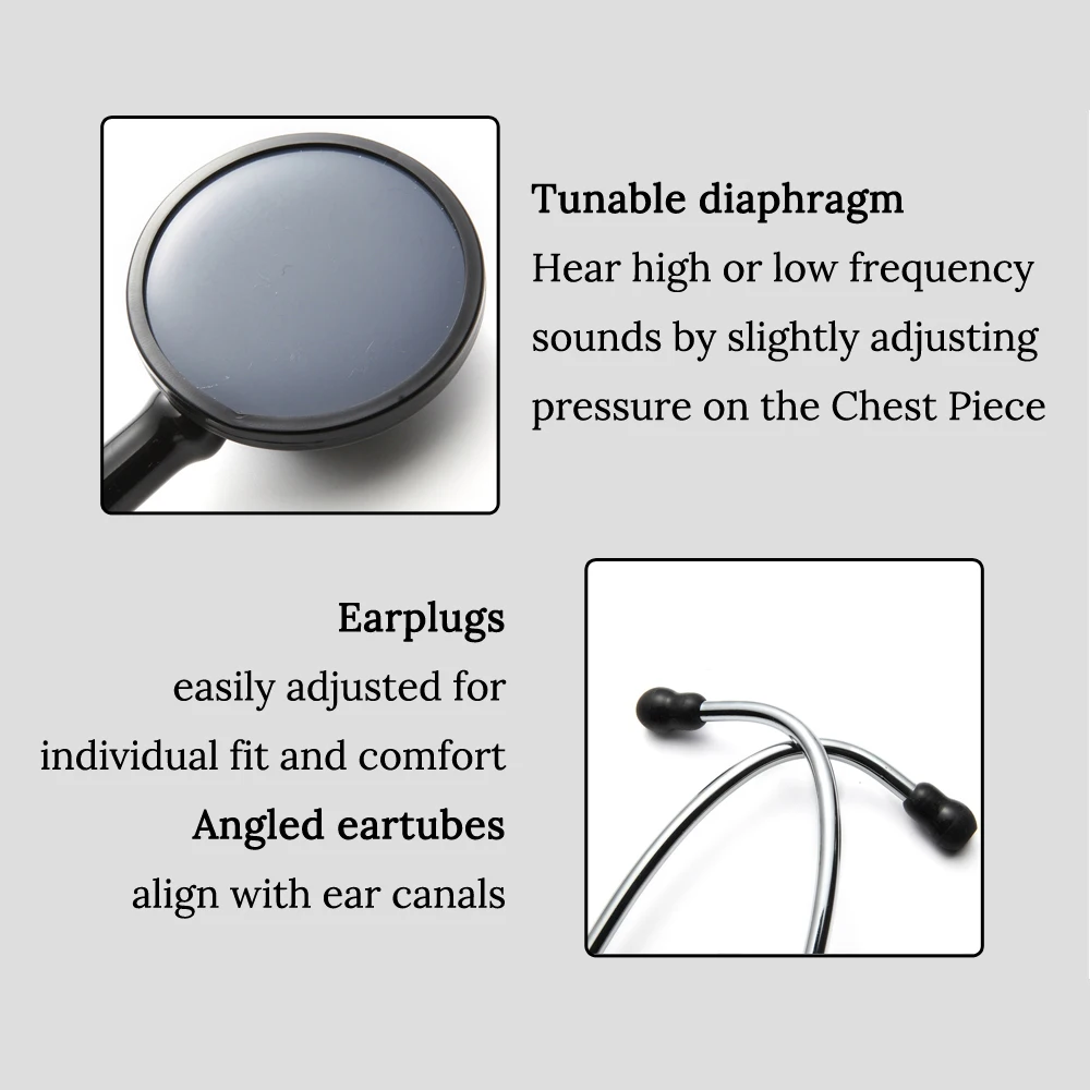 Professional Cardiology Stethoscope Medical Doctor Stethoscope Doctor Heart Lung Medical Sthethoscope Nurse Medical Devices - الصورة 4