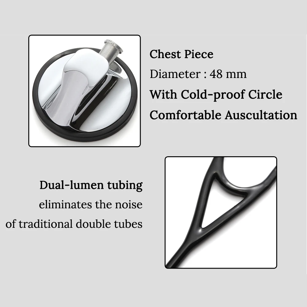 Professional Cardiology Stethoscope Medical Doctor Stethoscope Doctor Heart Lung Medical Sthethoscope Nurse Medical Devices - الصورة 3