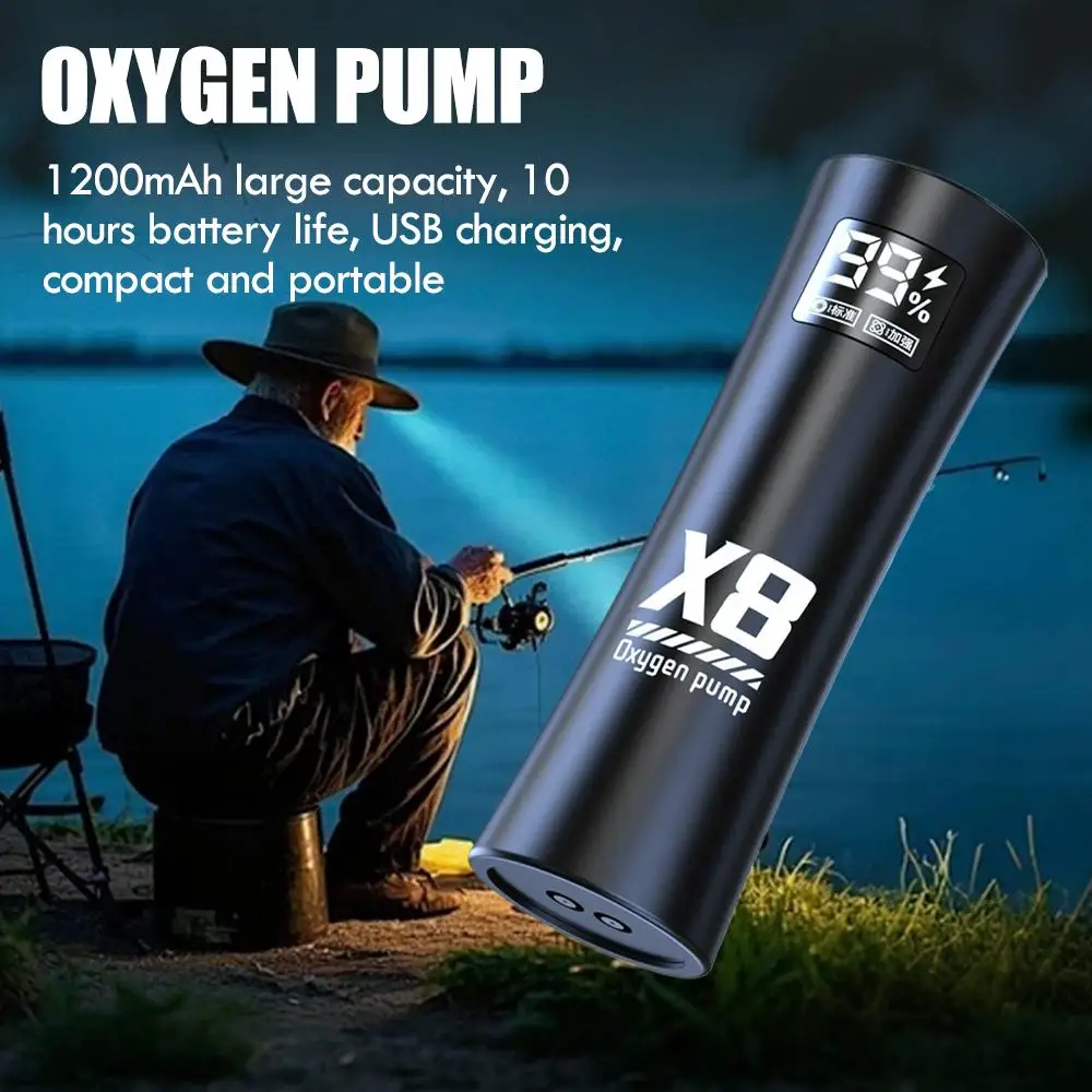 Oxygenation Pump Charging High-Power Aerator Fish Pond Aquaculture Fish Tank Aerator Oxygen Pump Aquarium Accessories - الصورة 2