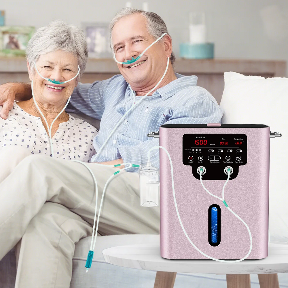 Suyzeko 1500ML Hydrogen Oxygen Inhalation Machine Hydrogen Molecular Gas Therapy Device Water Generator H2 Inhaler Water Ionizer - الصورة 3