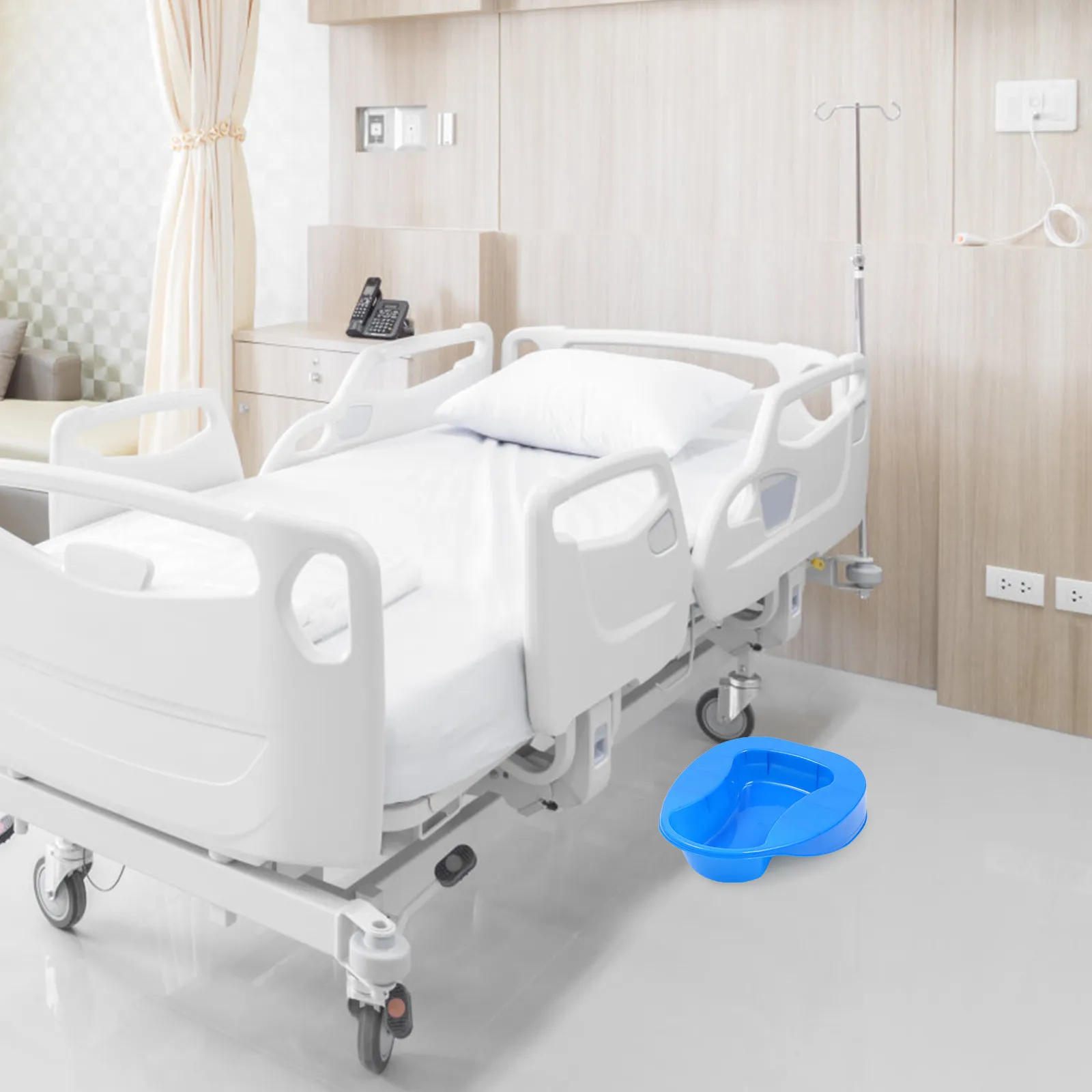 Heavy Duty Plastic Bedpan Thickened Portable Patient Toilet Pan for Elderly Pregnant and Bedridden Adults - الصورة 3