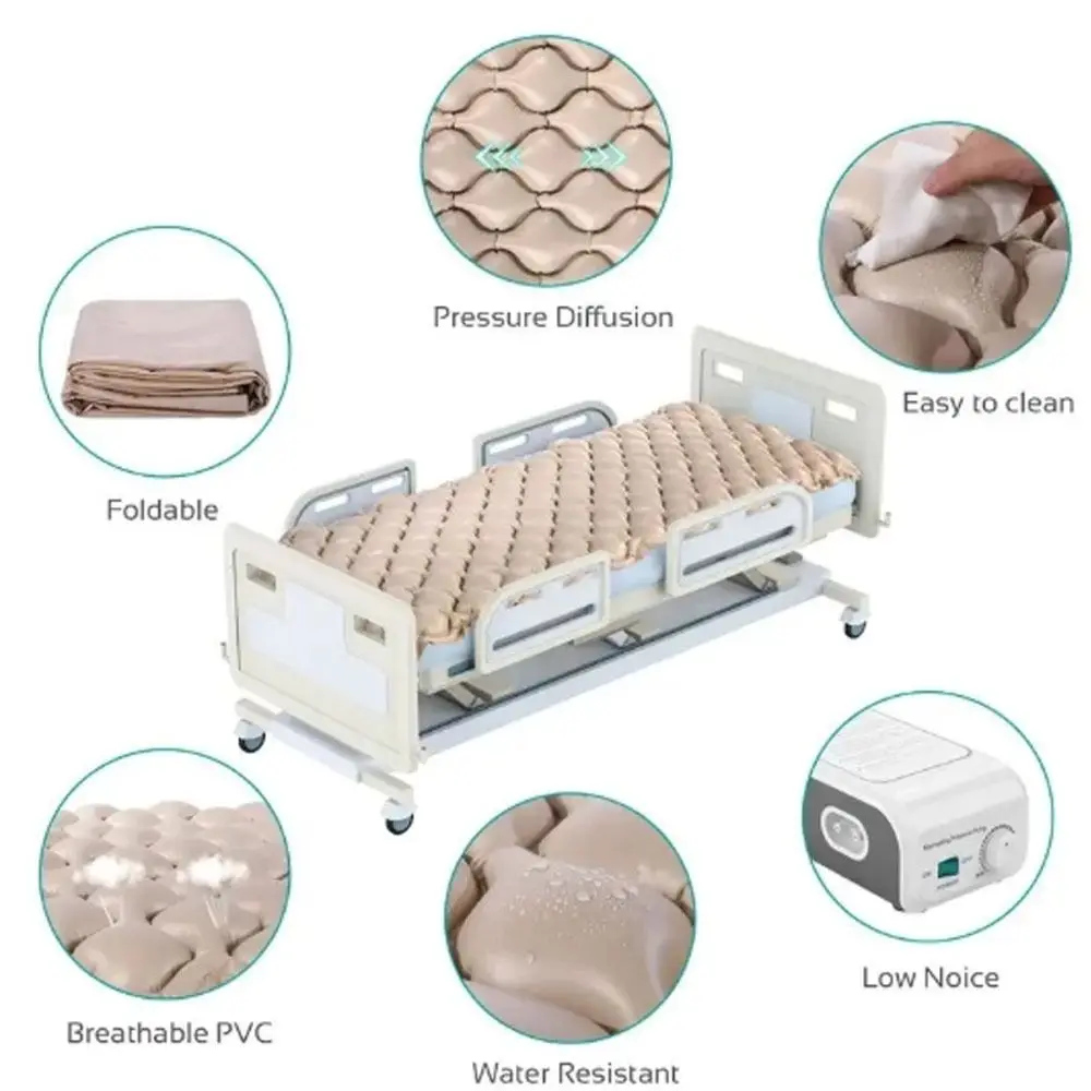 Fortable Anti-Decubitus Mattress Portable Waterproof Bubble Ripple Mattress 130 Individually Heat Sealed Air Bubbles Durable - Image 6