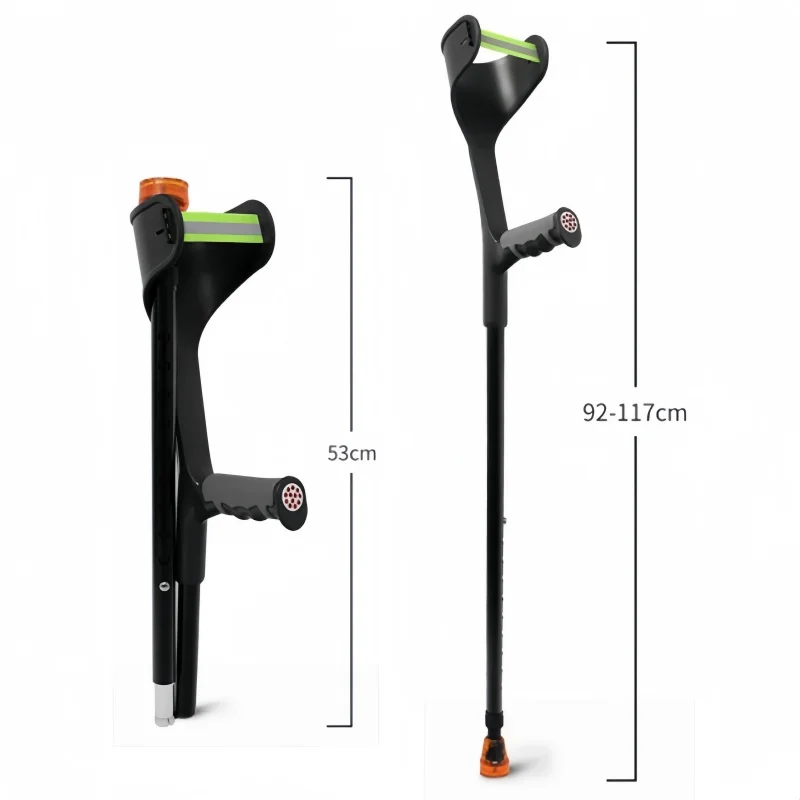 Lightweight Adjustable Forearm Crutches for Adults Foldable Elbow Crutch with Aluminum Cane With Cuff Suitable For Walking - Image 8