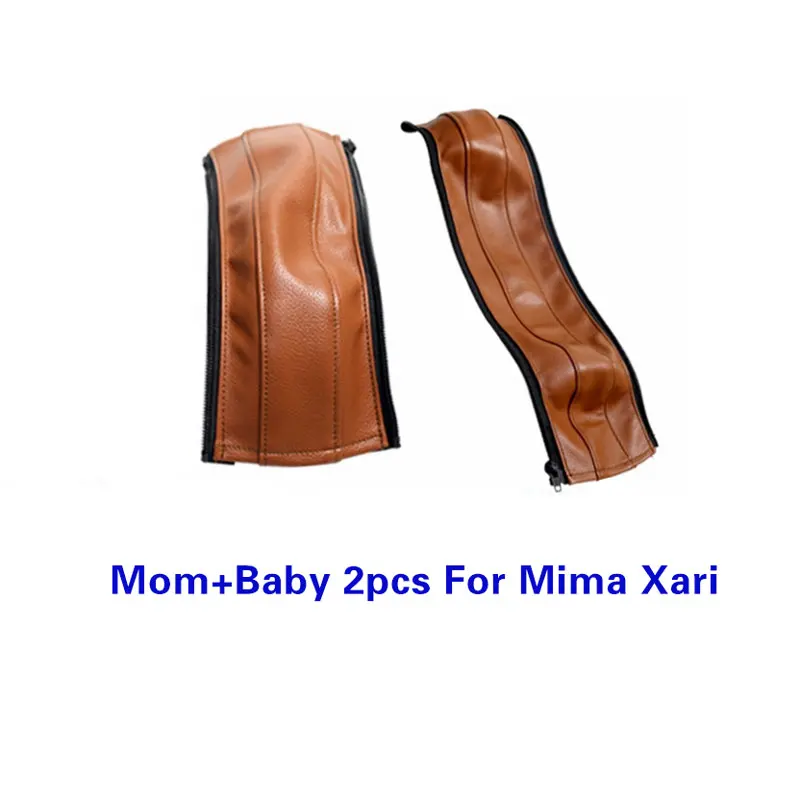 Baby Stroller PU Leather Handle Covers For Mima Xari Pram Bar Sleeve Case Protective Armrest Cover Stroller Accessories - الصورة 12