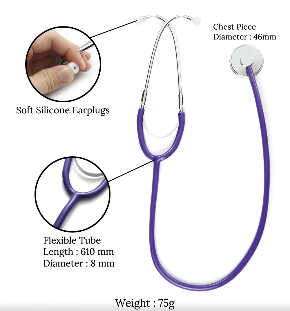Portable Doctor Stethoscope Professional Medical Equipments Medical Cardiology Stethoscope Medical Devices Student Vet Nurse - Image 2