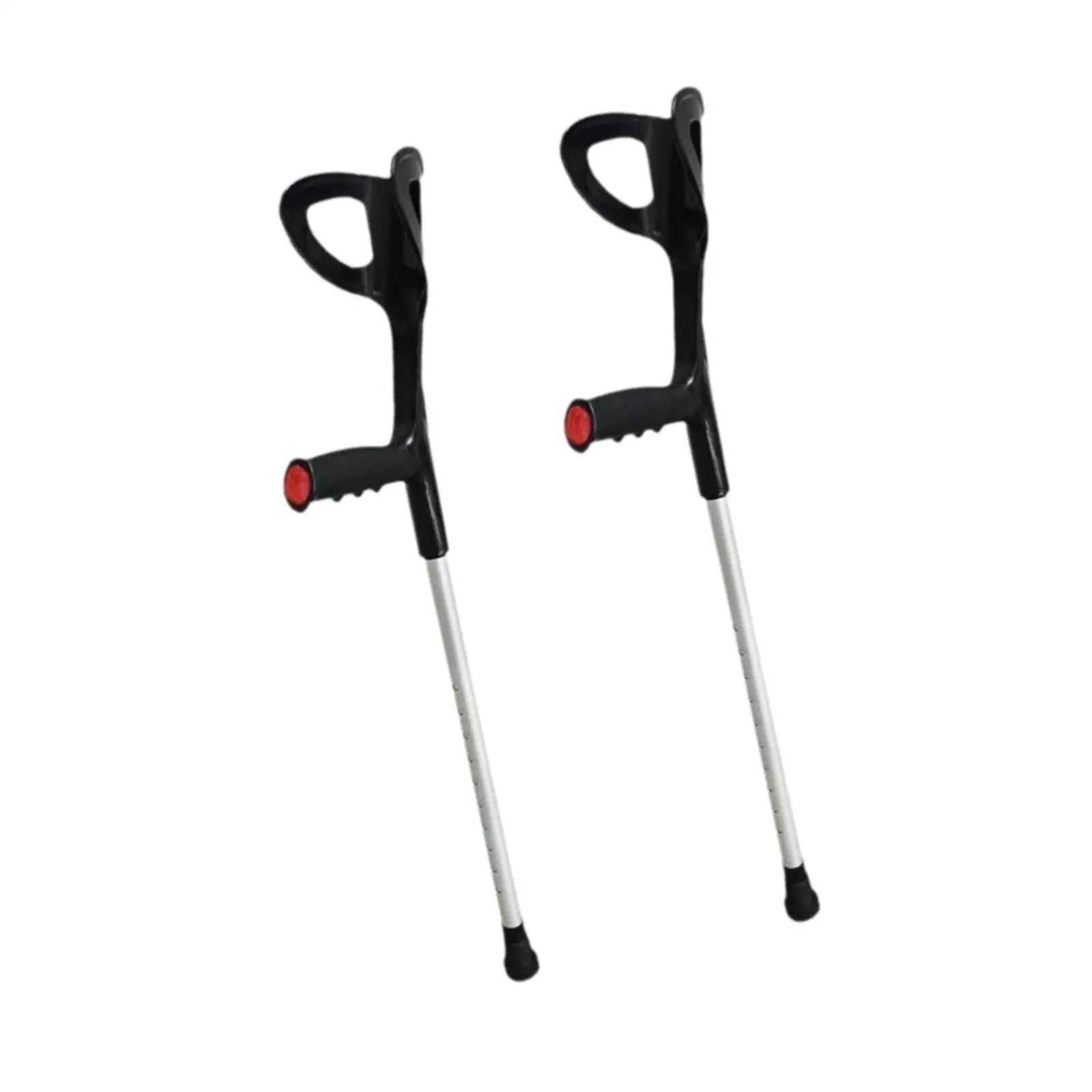 1 Pair Forearm Crutches Ergonomic Convenient Stable Elder Walking Cane Adjustable Height Arm Support for All Terrain Adults - الصورة 2