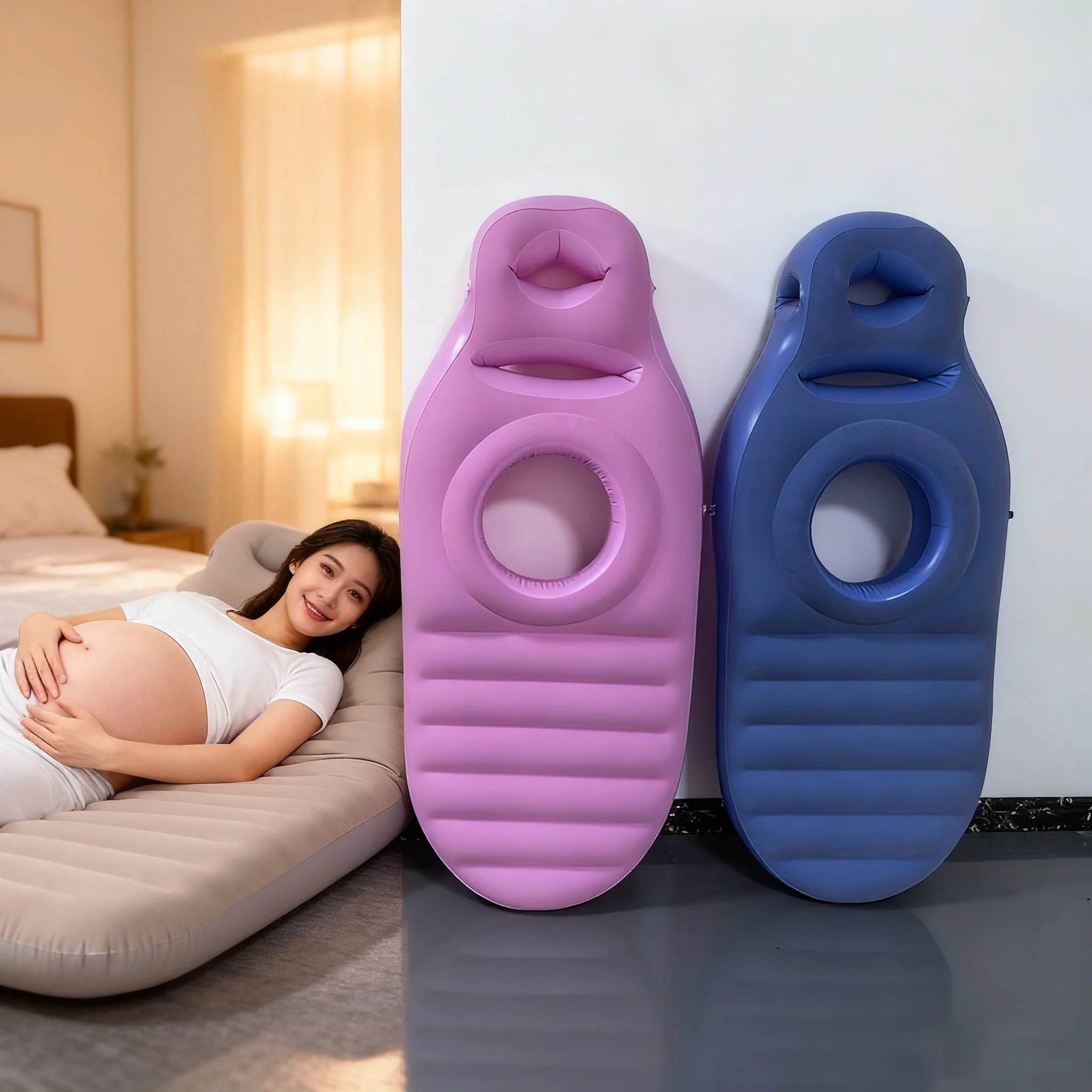Inflatable Pillows Suitable for Pregnant Women, Yoga Mats Specifically Designed for Pregnant Women, Inflatable Mattresses, Maternity Pillows, Body Pillows, Blankets for Sleeping - الصورة 6