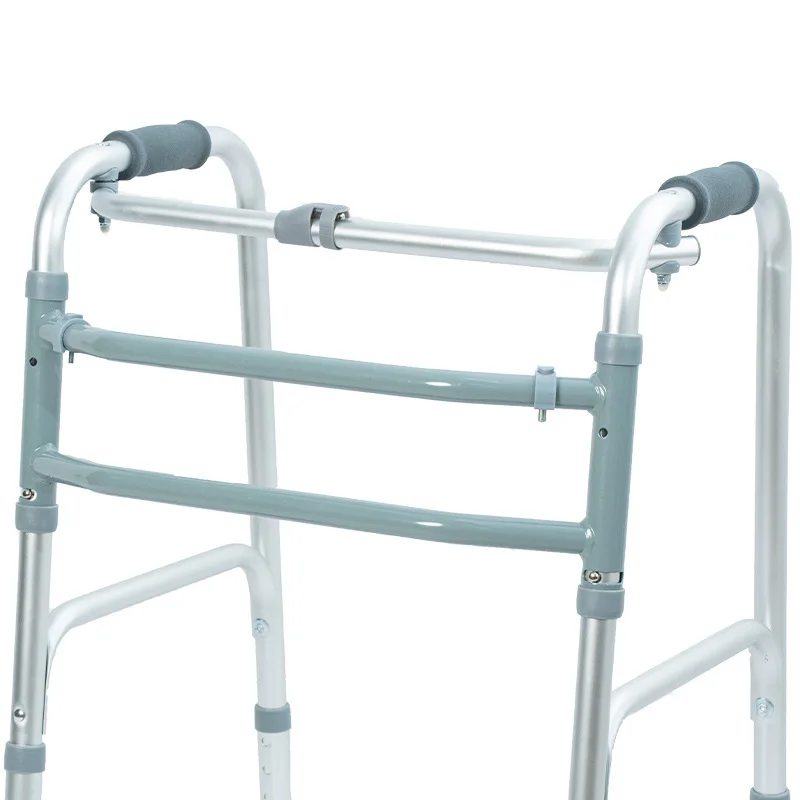 Aluminum Alloy Folding Walker for Elderly, Lightweight Pulley, Non-Slip, Simple Household Use, Elderly Crutches - Image 4