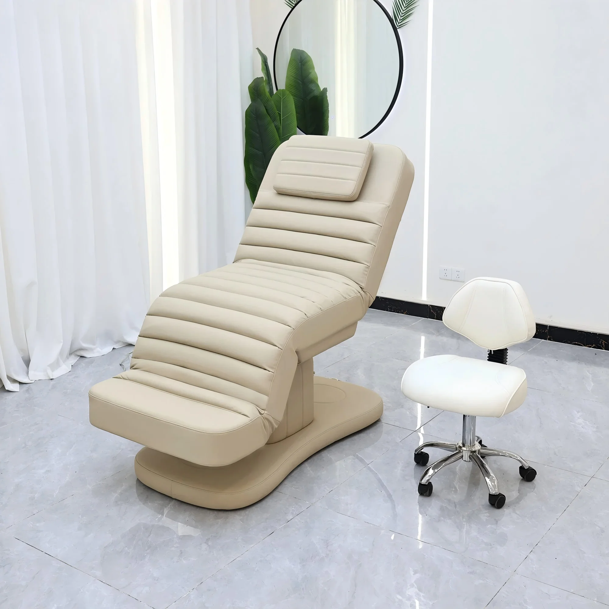 Customizable Color And Led Lighting Massage Bed, 3-Motor Electric Beauty Bed, Suitable For Eyelash Treatments