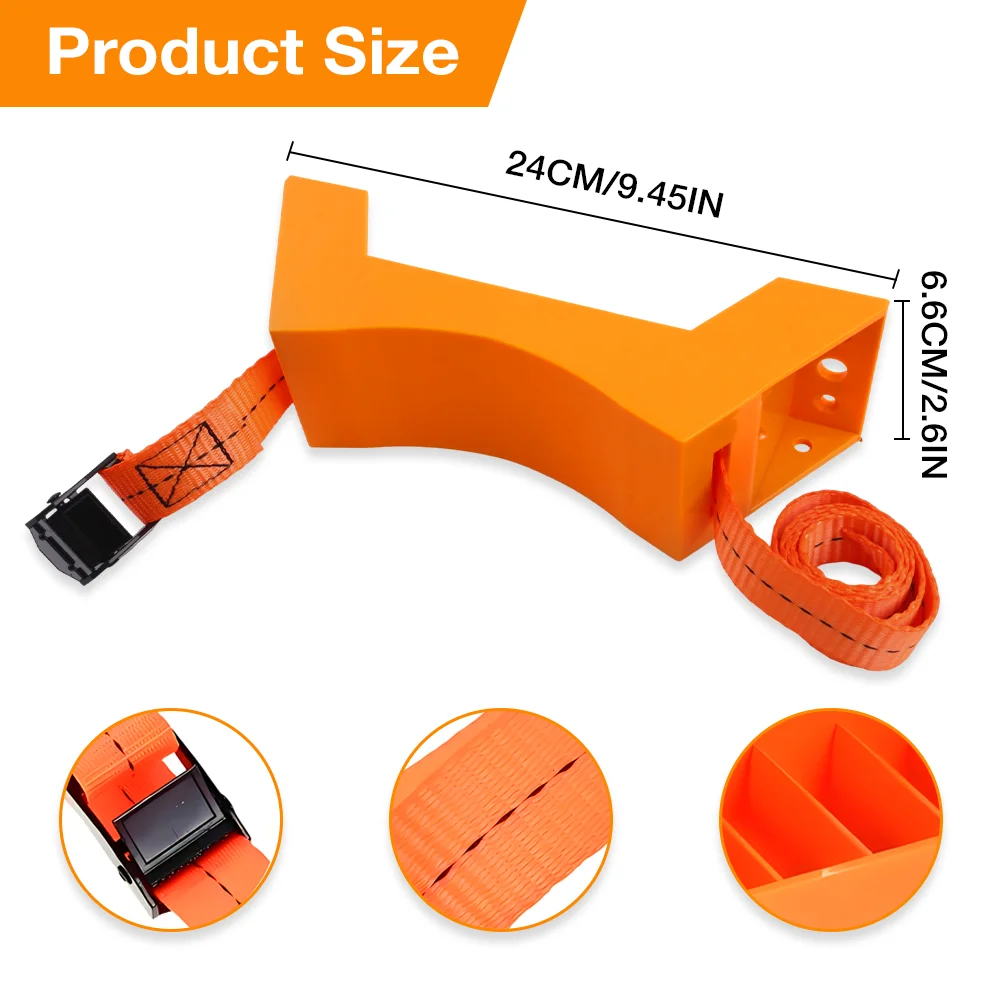 Gas Cylinder Mounting Bracket, Wall-Mounted U-Shaped Bracket For Oxygen/Propane Cylinders, With Safety Straps, For Rvs/Campers - Image 2