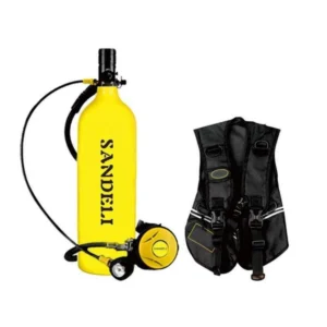 2L Diving Oxygen Cylinder Aluminum Oxygen Cylinder Diving Breathing Set Professional Underwater Entertainment Sports Equipment
