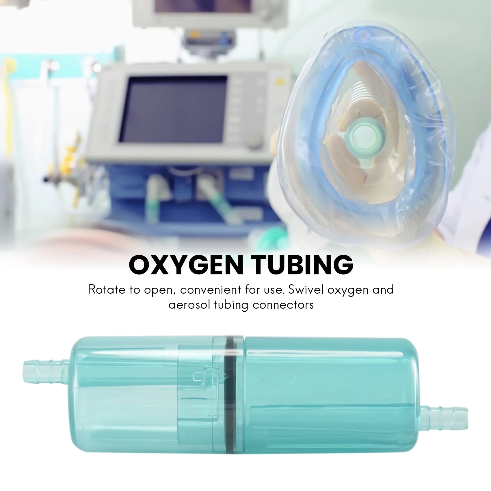 HLES Oxygen Tubing Connector, 2Pcs Oxygen Generator Oxygen Tube Water Collector Oxygen Tube Accessory for Healthy Care Oxygen - Image 5