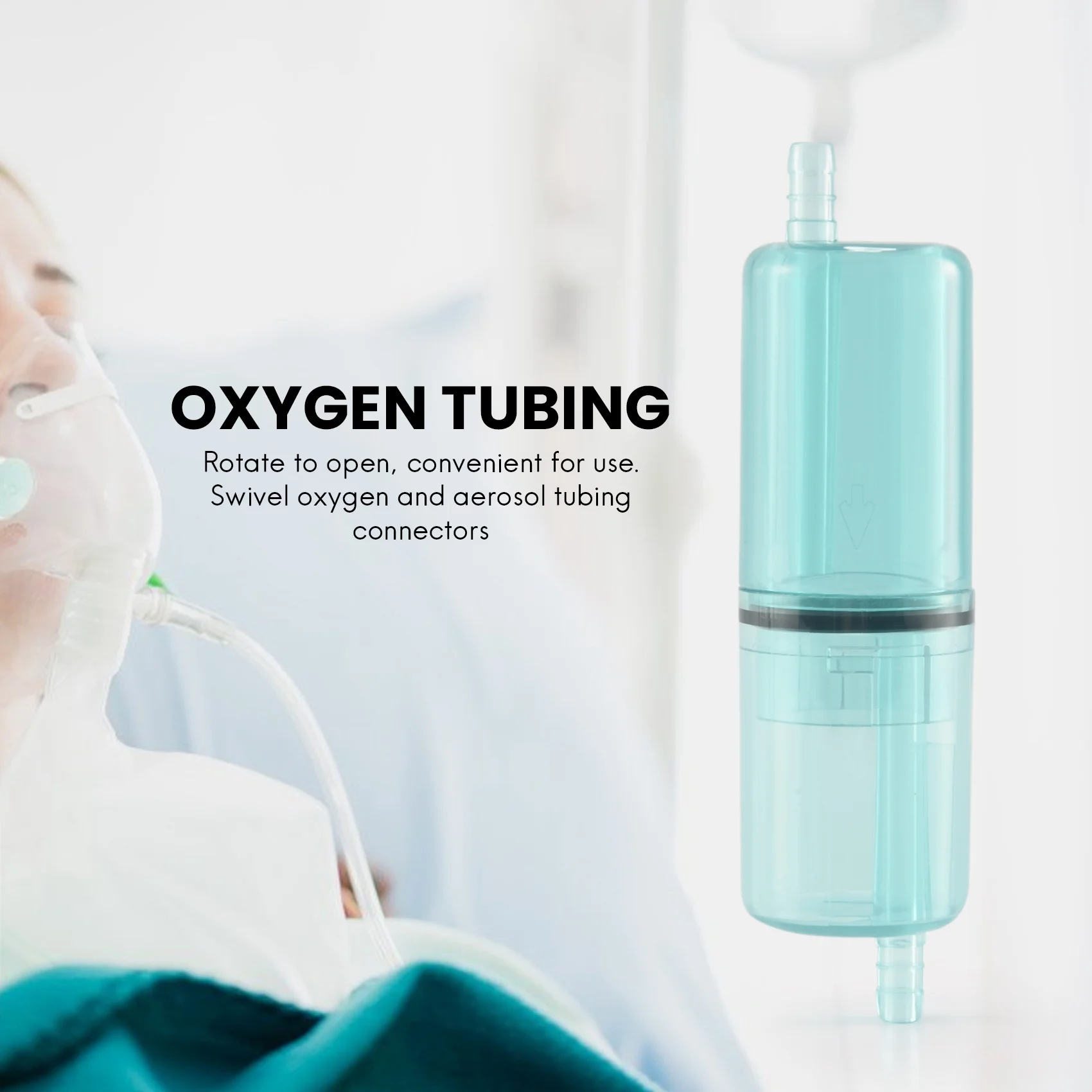 HLES Oxygen Tubing Connector, 2Pcs Oxygen Generator Oxygen Tube Water Collector Oxygen Tube Accessory for Healthy Care Oxygen - Image 6