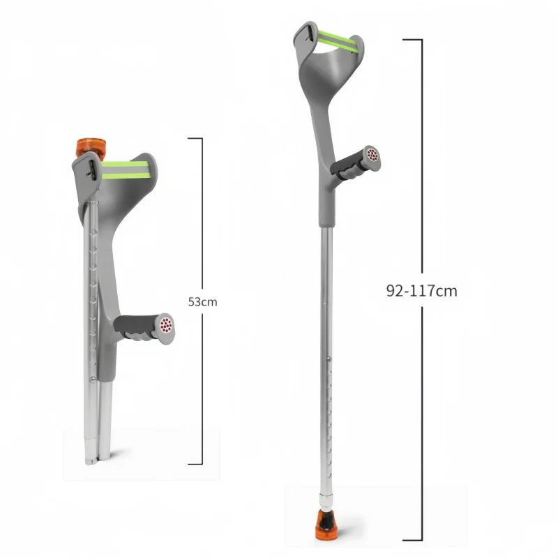 Lightweight Adjustable Forearm Crutches for Adults Foldable Elbow Crutch with Aluminum Cane With Cuff Suitable For Walking - Image 7
