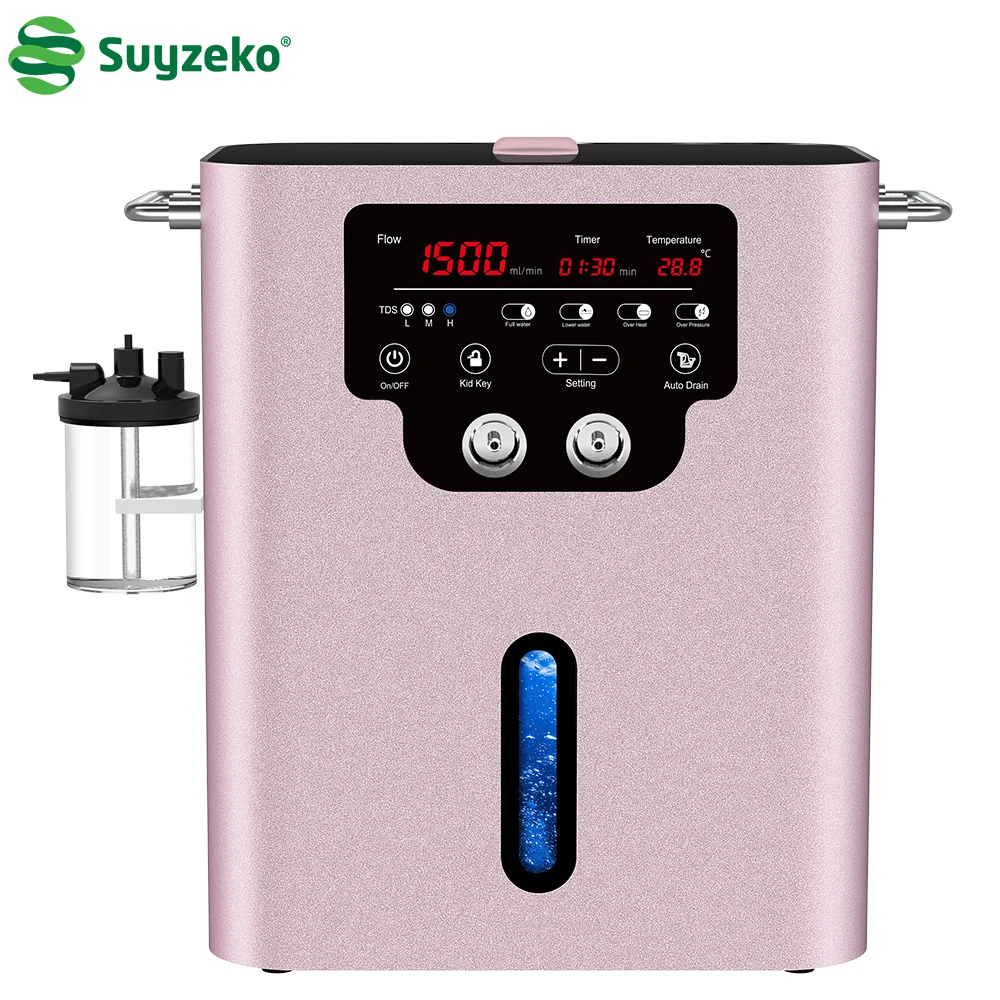 Suyzeko 1500ML Hydrogen Oxygen Inhalation Machine Hydrogen Molecular Gas Therapy Device Water Generator H2 Inhaler Water Ionizer - الصورة 7