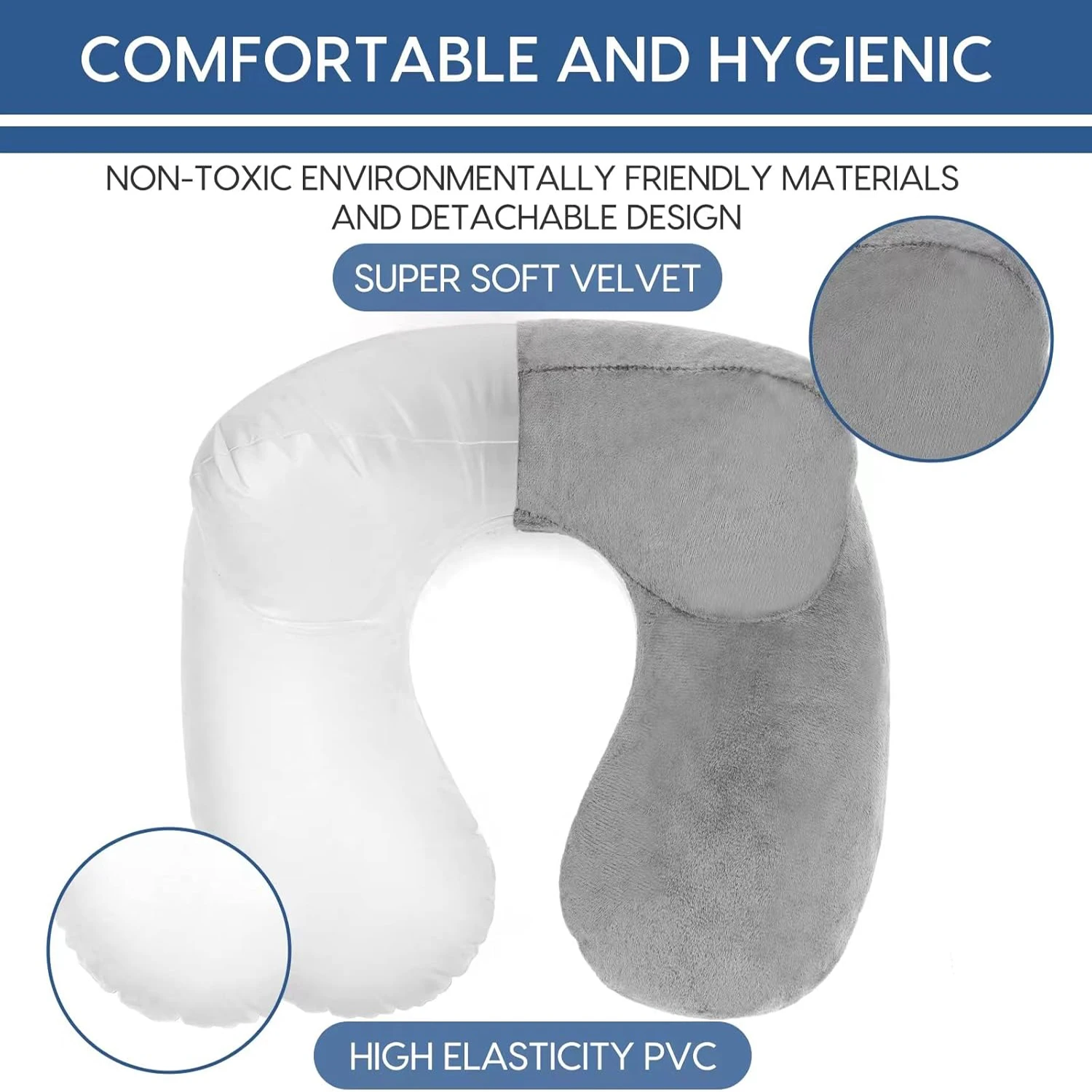 Velvet Travel Neck Pillow - Image 6