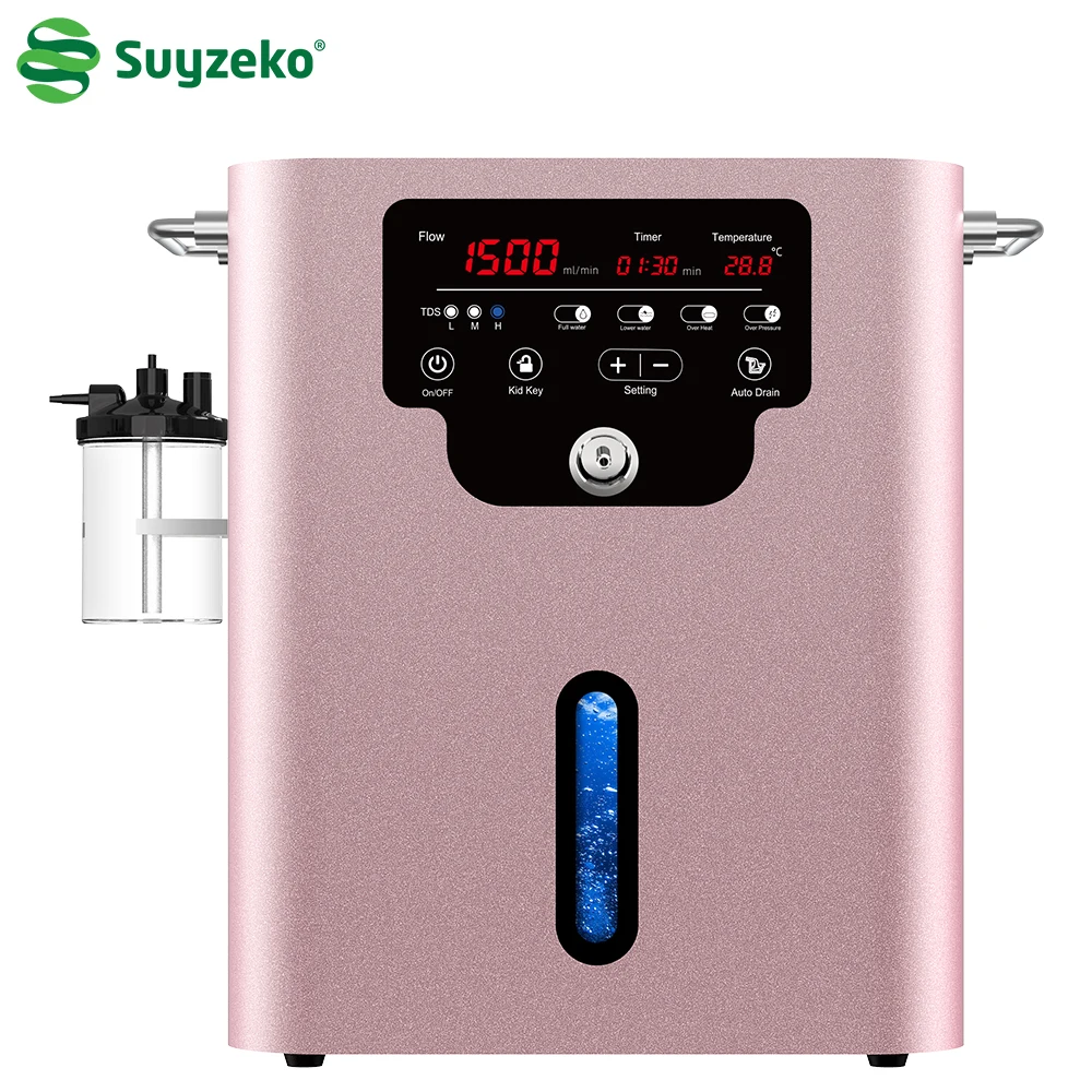 Suyzeko 1500ML Hydrogen Oxygen Inhalation Machine Hydrogen Molecular Gas Therapy Device Water Generator H2 Inhaler Water Ionizer - الصورة 8