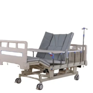 Remote Control 5 Function Electric Medical Bed Hi-Low Adjustment Turning Over Toilet Hole For Home Nursing Care