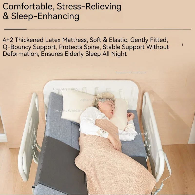 Smart Full Electric Home Hospital Bed Multi-Functional Automatic Turning & Built-in Toilet Medical Nursing Bed Furniture JT40 - Image 6