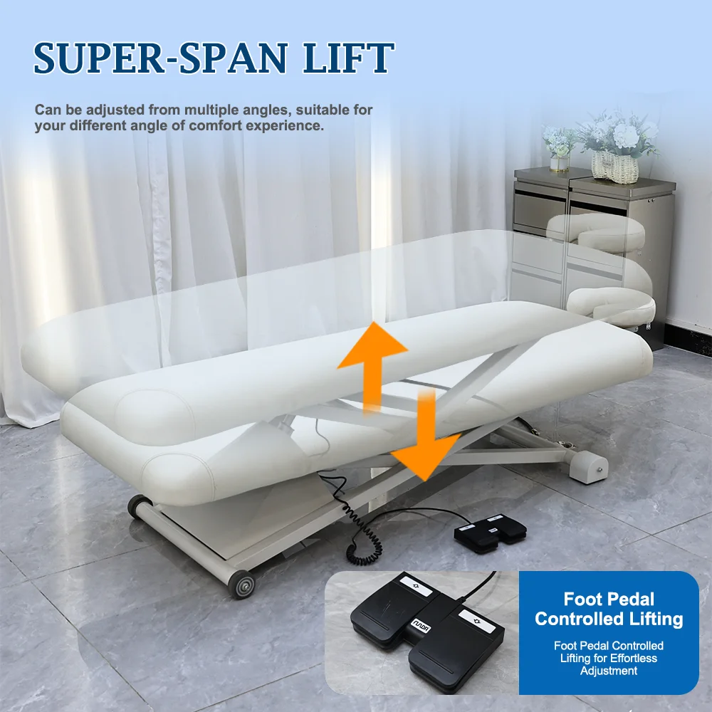Beauty Salon Facial Physical Examination Treatment Sturdy Comfortable Height Adjustable Beauty Massage Bed - Image 6