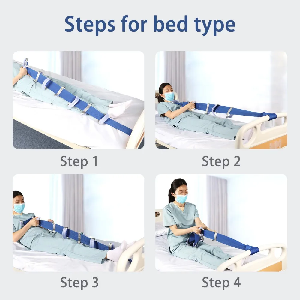 Ehucon Bed Ladder Pull Up Assist Bed Rope Ladder for Seniors, Bedridden Assistance Lift Up Belt Daily Living and Mobility Aids - Image 2