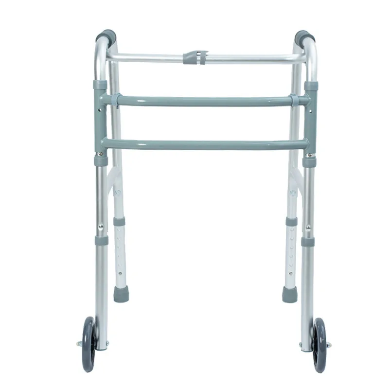 Aluminum Alloy Folding Walker for Elderly, Lightweight Pulley, Non-Slip, Simple Household Use, Elderly Crutches - Image 3
