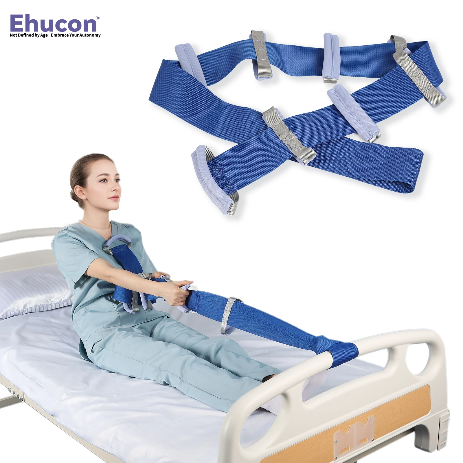 Ehucon Bed Ladder Pull Up Assist Bed Rope Ladder for Seniors, Bedridden Assistance Lift Up Belt Daily Living and Mobility Aids