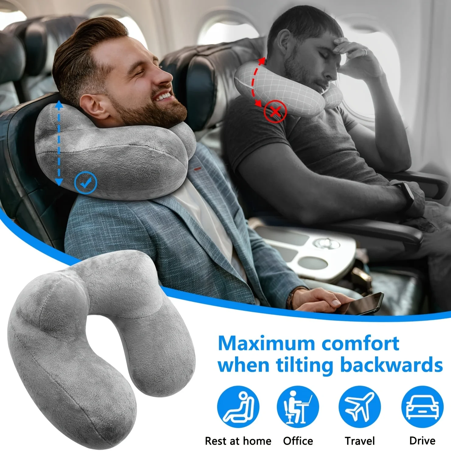 Velvet Travel Neck Pillow - Image 5