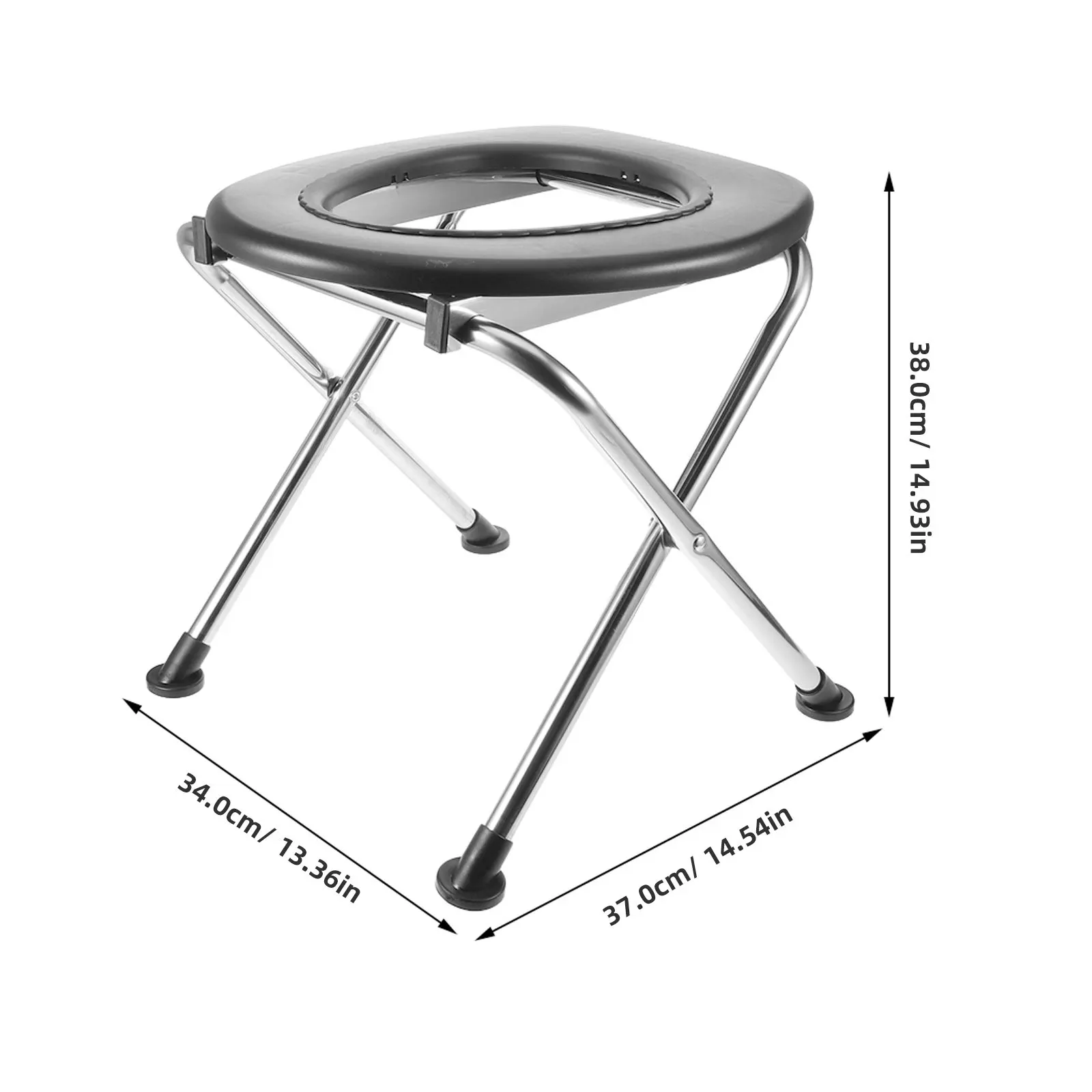 Folding Squatting Toilet Stool Portable Toilet Seat for Adults Seniors Pregnant Padded Seat Stable Bathroom Stool - Image 6
