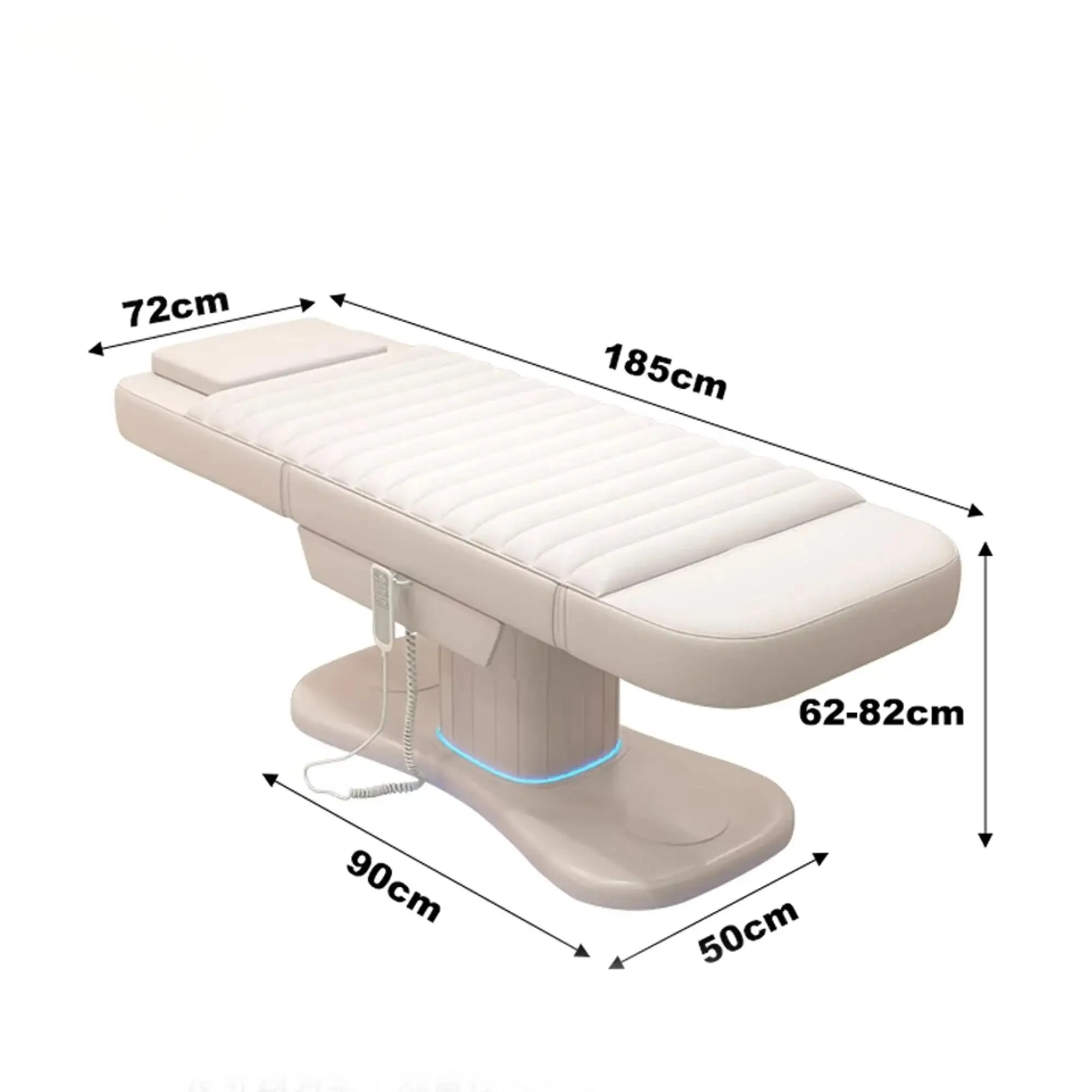 Customizable Color And Led Lighting Massage Bed, 3-Motor Electric Beauty Bed, Suitable For Eyelash Treatments - الصورة 6