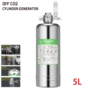 5L Aquarium CO2 Generator CO2 Cylinder Generator System with Solenoid Valve Bubble Diffuser Aqua Plant Fish Tank CO2 Generator