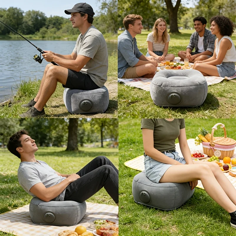 Inflatable Footrest Pillow PVC Foot Rest Air Pillow Cushion for Travel Office Home Leg Up Relaxing Feet Tools Under Desk - Image 4