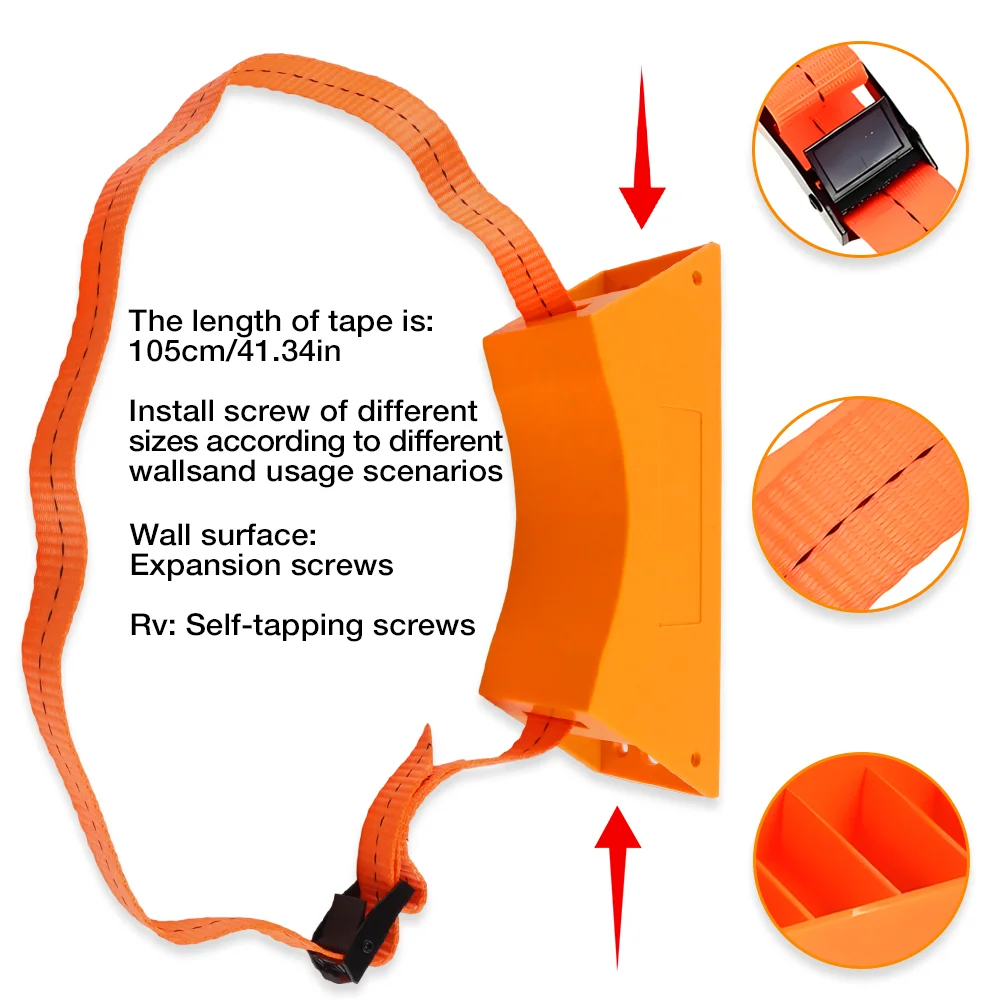 Gas Cylinder Mounting Bracket, Wall-Mounted U-Shaped Bracket For Oxygen/Propane Cylinders, With Safety Straps, For Rvs/Campers - Image 3