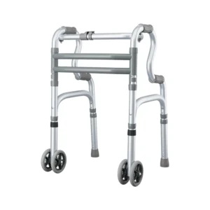 Elderly walkers with handrails and wheels for treatment