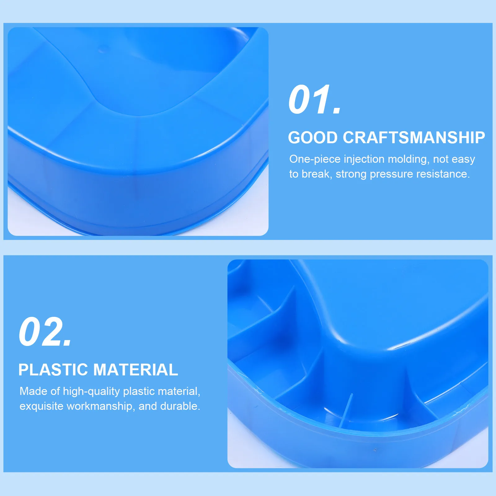 Heavy Duty Plastic Bedpan Thickened Portable Patient Toilet Pan for Elderly Pregnant and Bedridden Adults - الصورة 6
