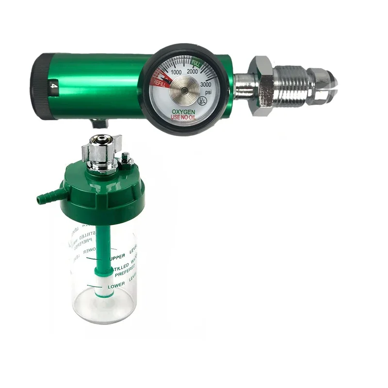 Oxygen Regulator with Pressure Gauge - Adjustable Brass Valve for Welding Torches, Medical Oxygen Tanks - الصورة 3