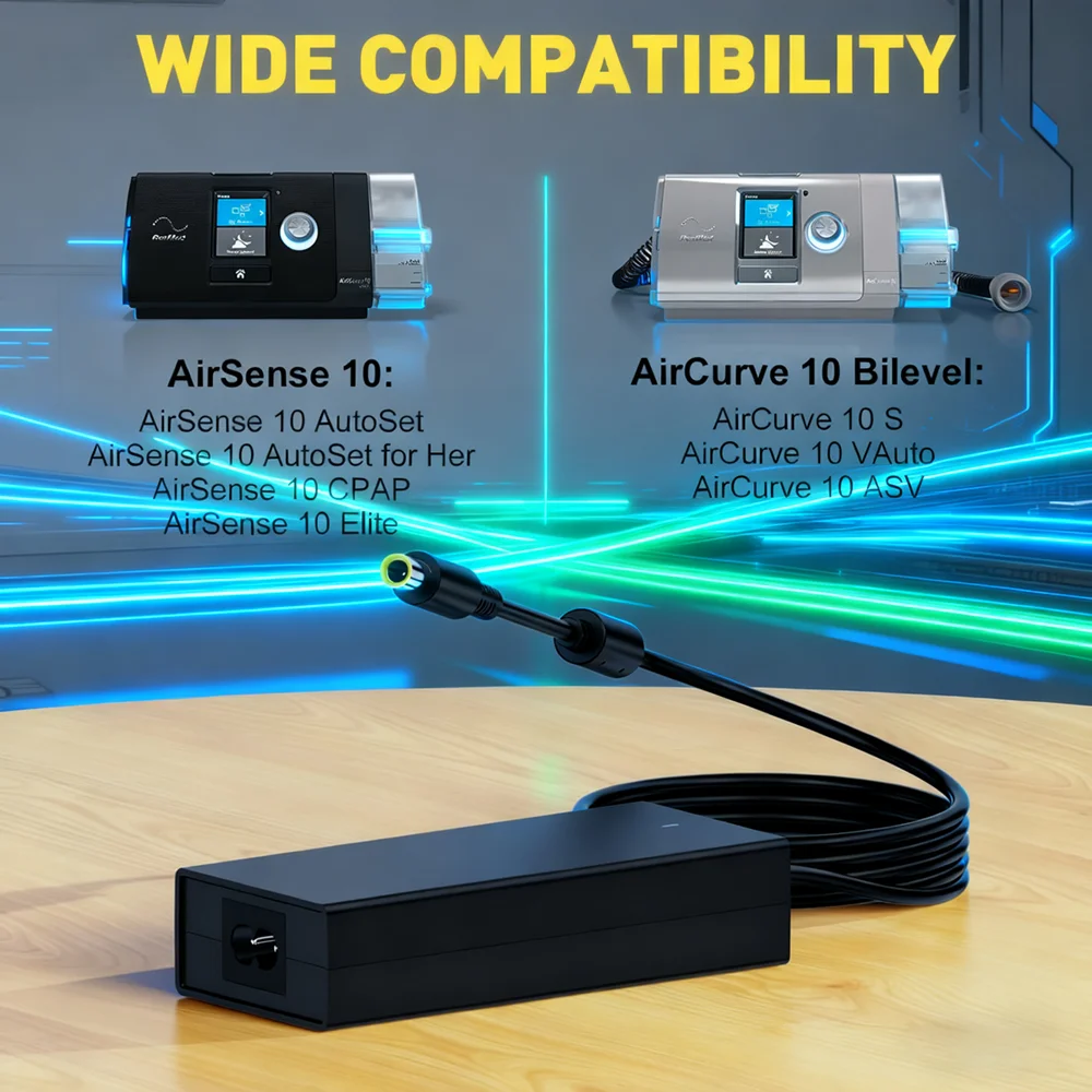 90W AC Adapter for ResMed AirSense 10 – Replacement Power Supply 370001 for AirCurve 10 S VAuto ASV Elite AutoSet, CPAP Machine - Image 4