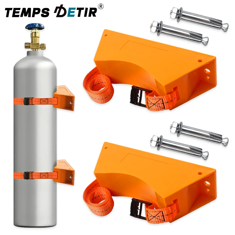 Gas Cylinder Mounting Bracket, Wall-Mounted U-Shaped Bracket For Oxygen/Propane Cylinders, With Safety Straps, For Rvs/Campers