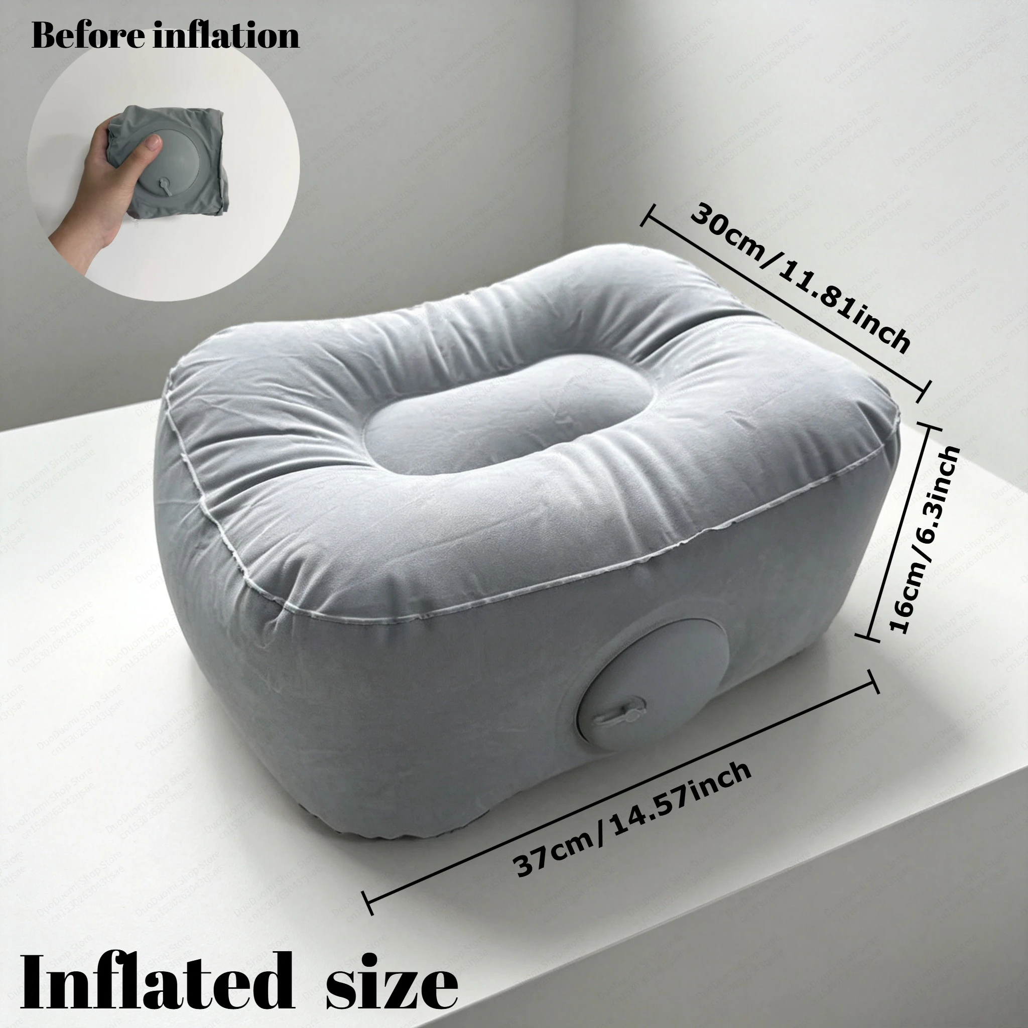 Inflatable Footrest Pillow PVC Foot Rest Air Pillow Cushion for Travel Office Home Leg Up Relaxing Feet Tools Under Desk - Image 3